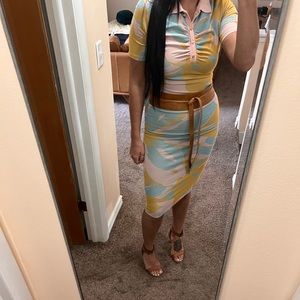 Zara multi color midi dress